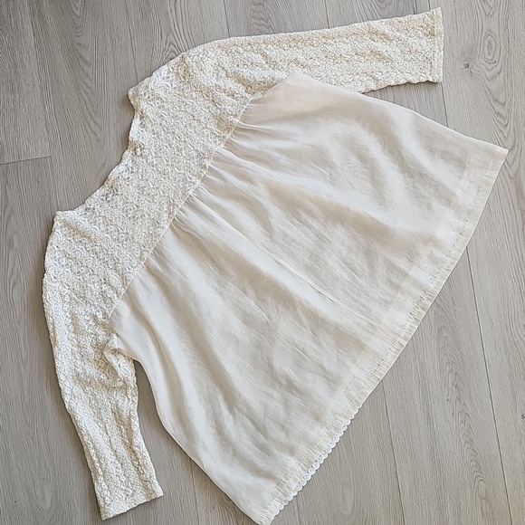 Vintage Fairycore Ethereal Whimsical Cottagecore Sheer Lace Flowy Blouse - Picture 11 of 13